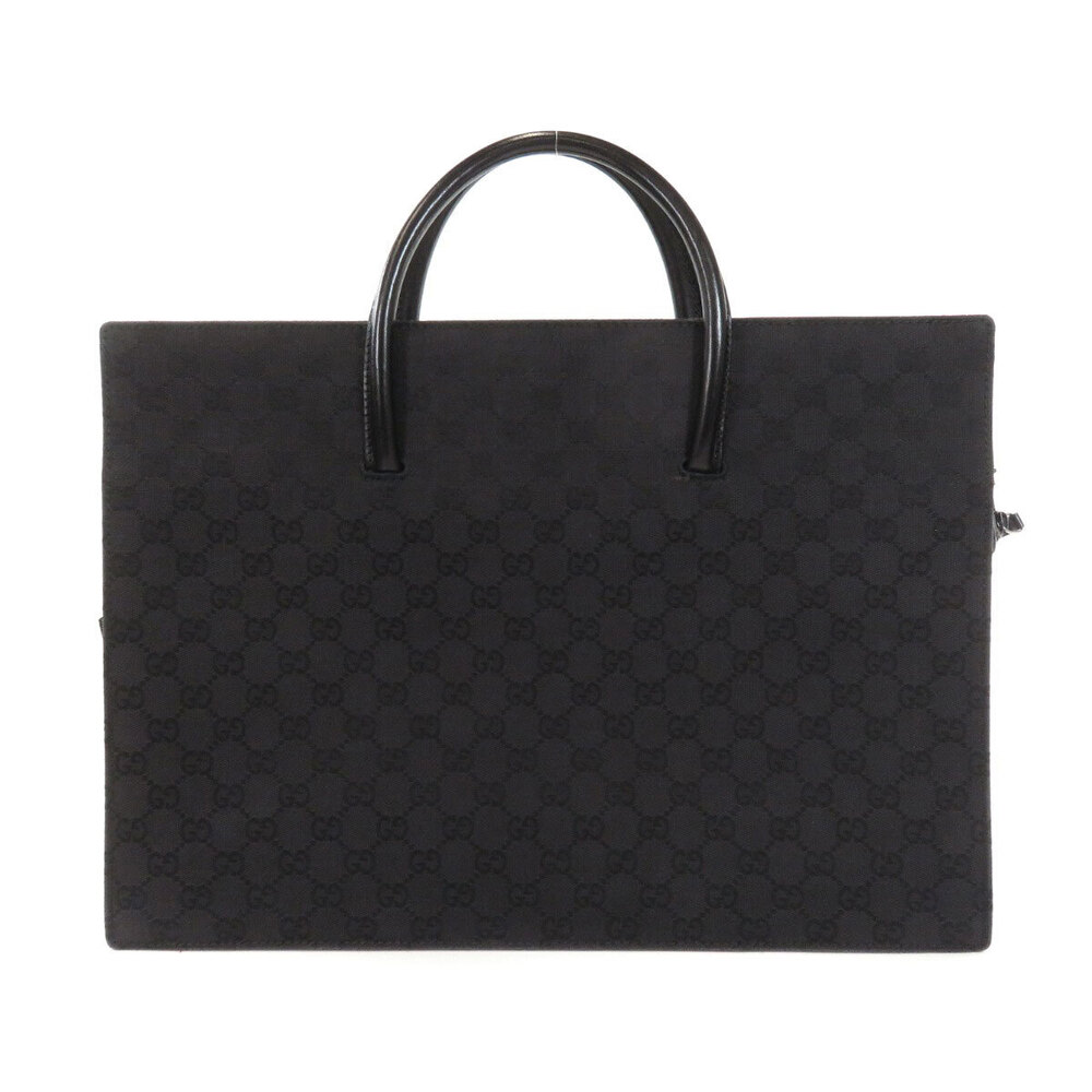 Gucci Business GG Bag Canvas Leather Black